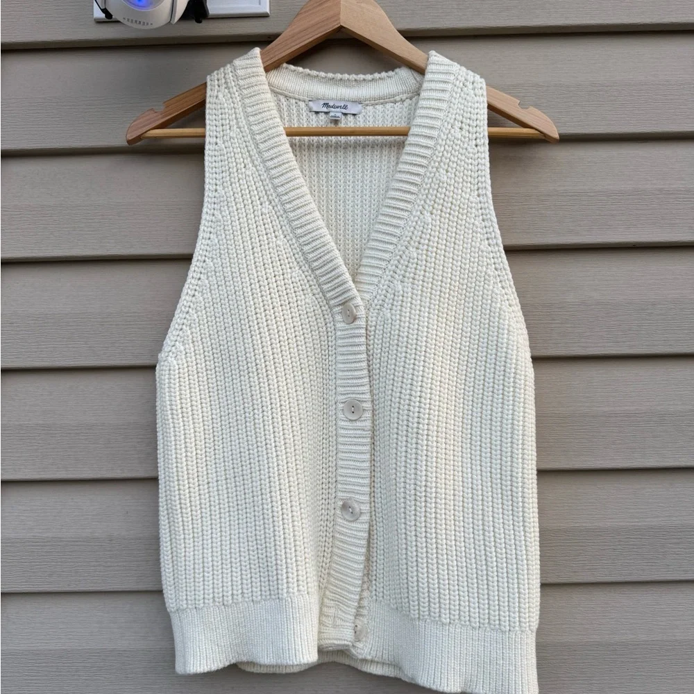 Madewell Cutaway Sweater Vest size L